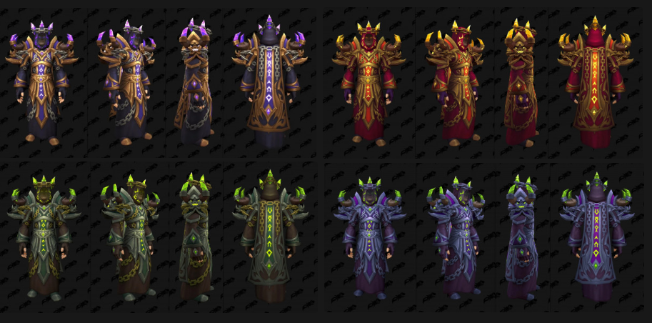 魔兽世界无限服海加尔山T套装首曝:全职业四配色模型重做,Plus2玩家BIS要换血